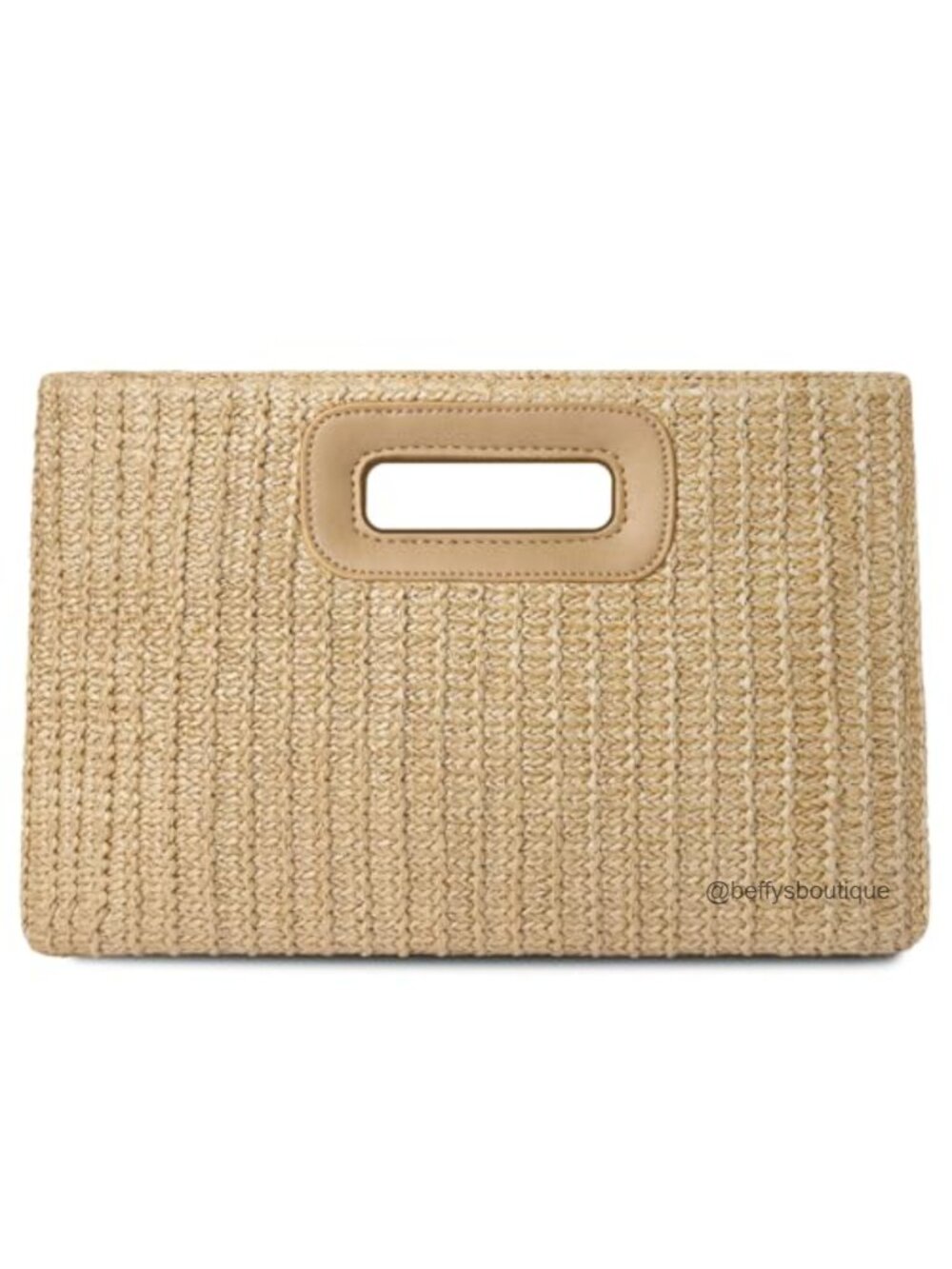 Straw Woven Clutch Handmade Gold Chain Crossbody Beach Summer Purse